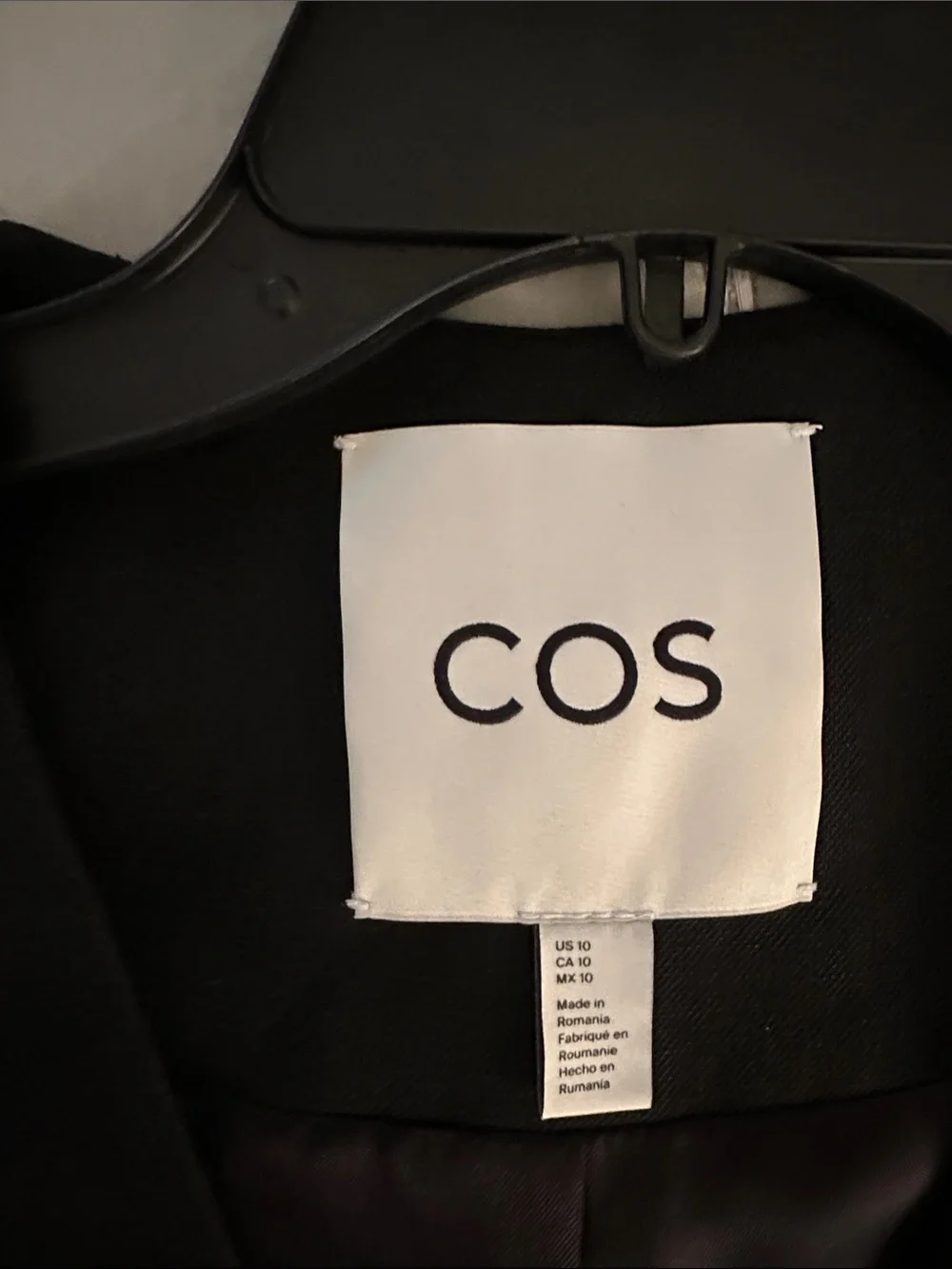 COS Black Sleeveless Buttoned Tailored Vest